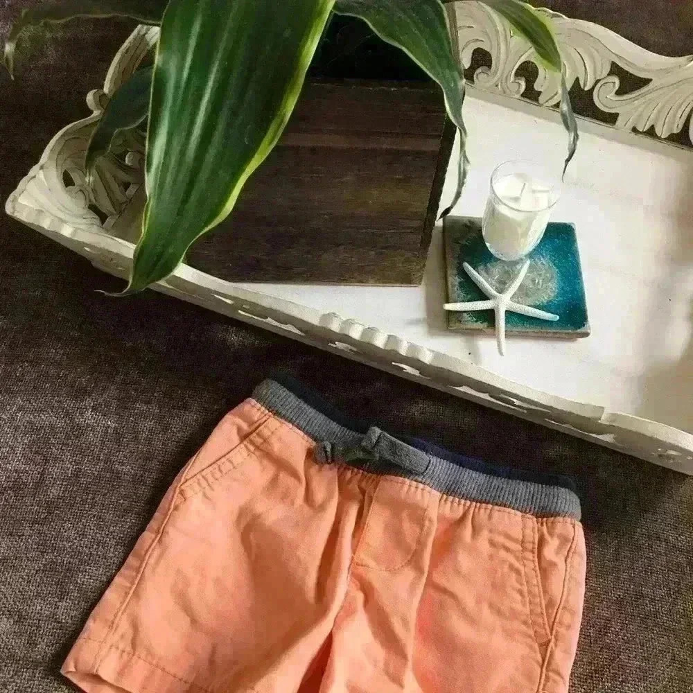 Carter's Orange Baby Shorts- 9 mths